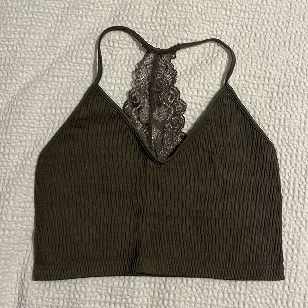 Brown bralette top small